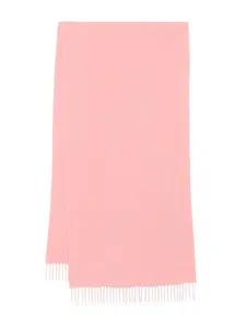 Кашемировый шарф с бахромой Sandro, розовый