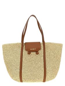 Средняя шоппер-сумка 'Trunkaroo' Marni, бежевый