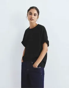 Черная футболка с короткими рукавами Pull&Bear Oversize
