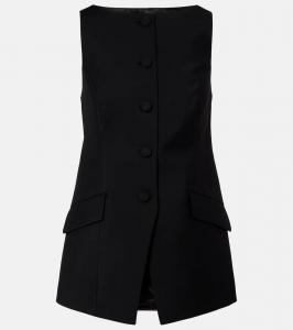 Жилет из шерсти и мохера креп Róhe, Black