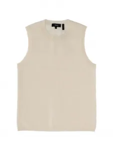 Вязаный топ без рукавов Theory, нейтральный