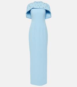 Платье-кейп, украшенное кристаллами Safiyaa, зеленый