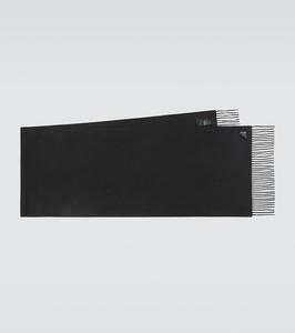 Шелковый и кашемировый шарф Prada, черный