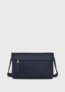 Нейлоновая мини-сумка через плечо с яркой полосатой отделкой, двусторонняя.