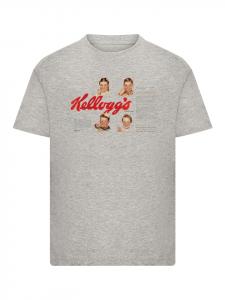 Футболка Kellogg's Corn Flakes Cereal Box Children Retro серого цвета в крапинку F4NT4STIC