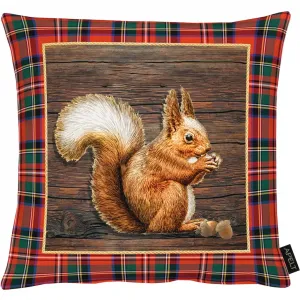 Декоративная подушка Sam с наволочкой и наполнителем, 1 шт. Apelt, Rot/bunt + gemustert