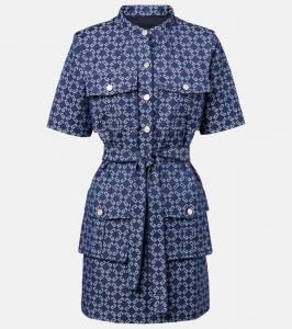 Monogram 72 джинсовое мини-платье Givenchy, Denim Blue