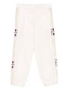 Треники с логотипной лентой Elisabetta Franchi Kids, белый