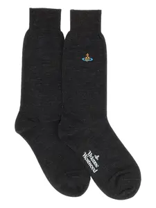 Носки с логотипом Orb Vivienne Westwood, серый