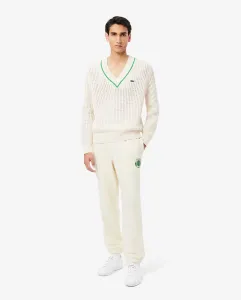 Мужские спортивные штаны с теннисным принтом Lacoste, белый