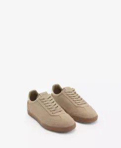 Женские замшевые кроссовки MANGO, коричневый/бежевый