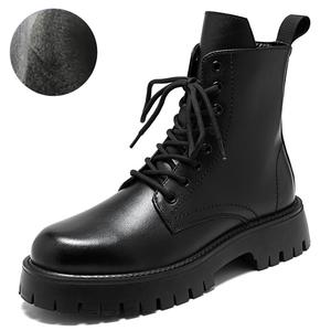 V05 Короткие мартинсы мужские черные с черной флисовой подкладкой, цвет Black [Fleece-Lined]