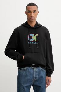 Хлопковая толстовка Calvin Klein, черный