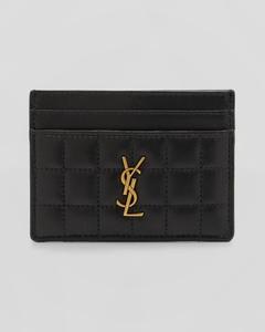 Визитница Cassandra YSL из стеганой кожи ягненка Saint Laurent