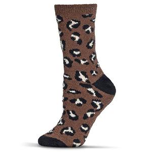 Женские носки leopard super soft cozy crew Memoi, Brown