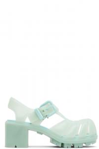 Синие босоножки Gertie Fisherman на каблуке Bottega Veneta