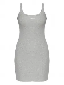 Трикотажное платье с логотипом Versace, серый