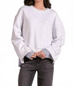 ELAN Топ из смешанных материалов серого цвета