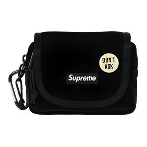 Нейлоновый мини кошелёк унисекс чёрный Supreme, черный