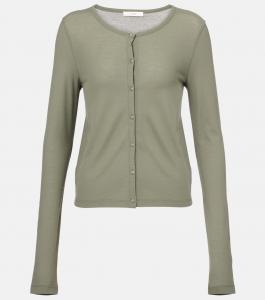 Хлопковый кардиган Vince, clay sage