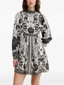 Мини-платье с цветочным принтом Farm Rio, белый