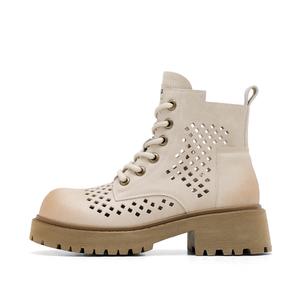 ST&SAT Женские ботинки Martin желтые, абрикосовые, коричневые — абрикос, цвет Apricot