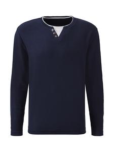 Вязаный свитер H.I.S, темно-синий