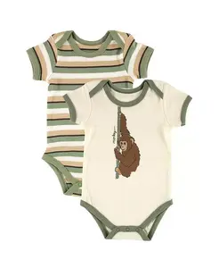Боди для мальчиков из органического хлопка, зеленое, 9-12 месяцев Touched by Nature, зеленый