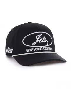 Мужская черная бейсболка New York Jets Foundational Hitch Adjustable '47 Brand