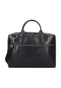 Кожаный портфель Rock Flint с защитой RFID, отделение для ноутбука 41 см PLEVIER, черный