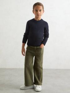 Детский джемпер Anya из кашемировой смеси с ажурной вязкой Reiss, Navy