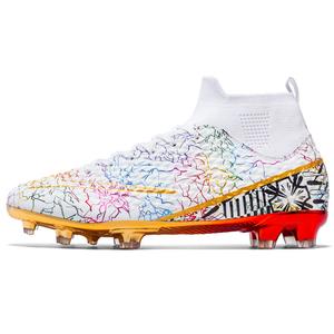 Футбольные бутсы унисекс с высоким верхом многоцветные Double Star 88, цвет Spikes white