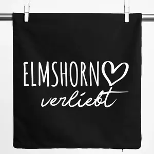 Наволочка Huuraa Elmshorn, подарок "In Love", 40х40см, черный, хлопок, подарок Elmshorn Hellweg Druckerei