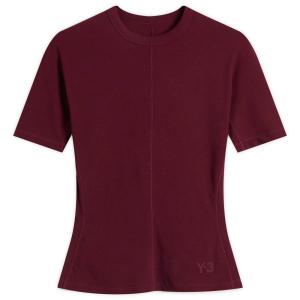 Футболка Y-3 приталенная, марсала