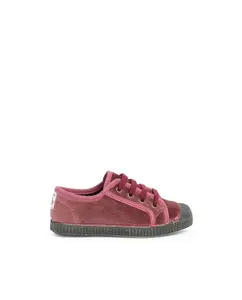 Детские бархатные кеды на шнурках Pisamonas, розовый/черный