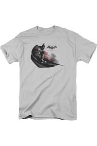 Футболка для взрослых с коротким рукавом Batman Arkham City Ready To Pounce Gildan, серебряный