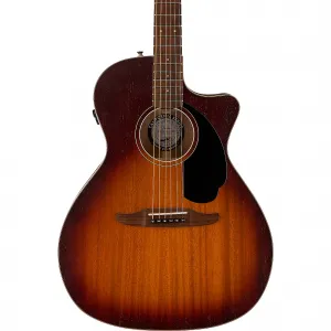 Акустико-электрогитара Fender California Newporter Special из цельного махагони, Honey Burst