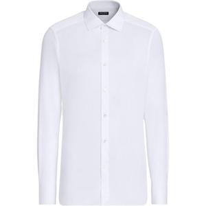 Zegna рубашка с длинным рукавом в полоску Ermenegildo Zegna, белый