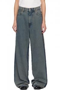 Mm6 Maison Margiela Синие джинсы средней плотности с пятью карманами