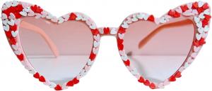 Солнцезащитные очки Melrose для женщин, 2023 год, конфетные цвета, форма «сердечко», праздничные очки, винтажные женские солнцезащитные очки с защитой от УФ-излучения UV400, Pink