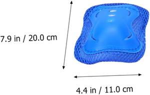 BESPORTBLE 6 предметов: спортивный защитный комплект для мальчиков и девочек, наколенники, налокотники, защитное снаряжение для езды на велосипеде по бездорожью., Blue