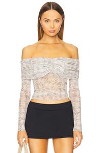 Топ Lilith Afrm, lace plaid