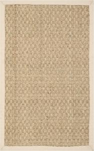 Ковер SAFAVIEH, 61 x 92 см, - коллекция Natural Fiber - Natural & Beige, Seagrass, узор Basketweave с бордюром (NF114A)