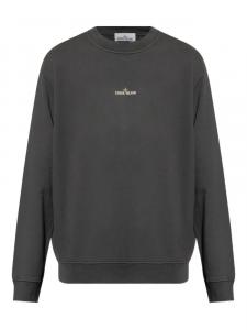 Толстовка с круглым вырезом и вышитым логотипом Stone Island, серый