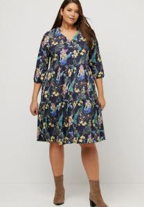 Платье-рубашка Ulla Popken с принтом, мультиколор