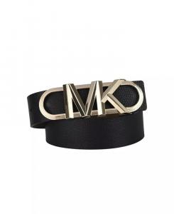 Женский кожаный поясной ремень с пряжкой-логотипом Michael Kors, черный