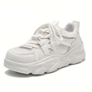 BINGO DUCK Белые женские кроссовки с защитой, дышащие, противоскользящие, низкие, массивные, цвет White