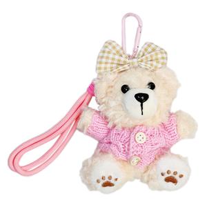 Плюшевый кулон с милым медвежонком в свитере с бантом, высота 10 см MENGMENGBUNNY