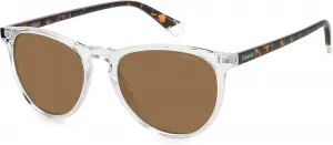 Солнцезащитные очки Polaroid PLD 4152/S Pantos Shape Full Rim для женщин, размер 54 мм, цвет «кристалл/золото», Crystal