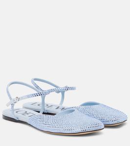 Замшевые балетки с игрушечным декором Loewe, Baby Blue